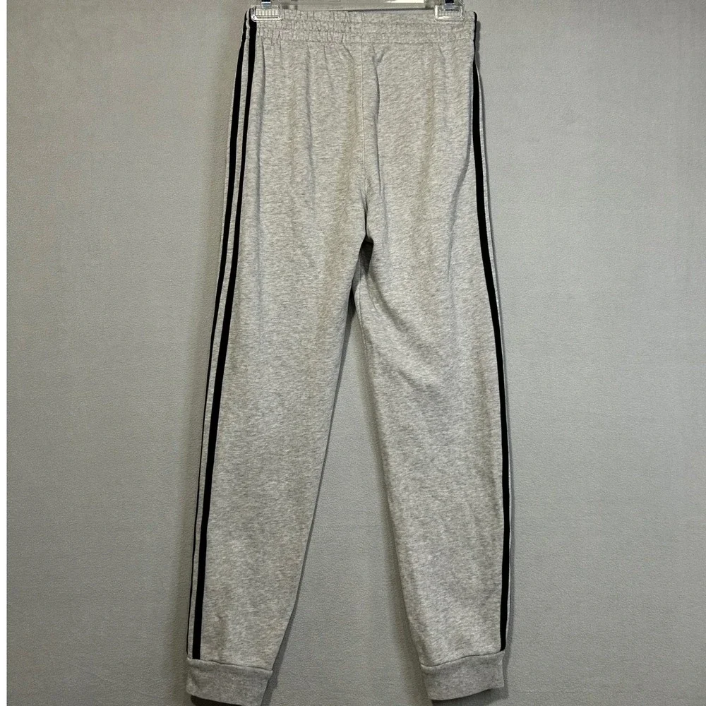 Adidas Gray Jogger Sweatpants Boys Size Large Regular‎ Fit Athleisure Athletic